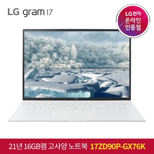 LG 그램 2021 i7 17ZD90P-GX76K 웹캠 대화면 인텔i7 노트북 [인텔11세대 DDR4 16GB SSD NVMe 256GB]