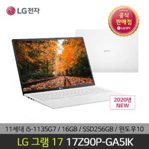 LG전자 그램 노트북 17Z90P-GA5IK i5 16GB SSD 256GB 윈도우10 탑재