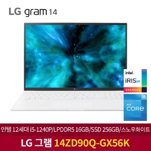 LG전자 PC공식판매점 14ZD90Q-GX56K NVMe 512GB 추가 노트북