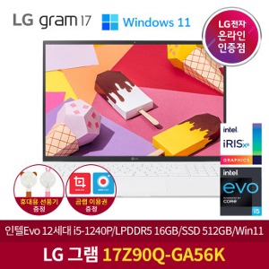 LG전자 PC공식판매점 17Z90Q-GA56K 카드 무이자할부 부가세포함 세금계산서