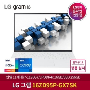 LG그램 16ZD95P-GX7SK NVMe WIN 11 설치 노트북