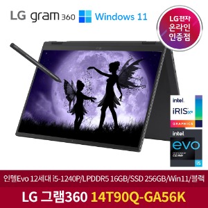 LG 그램360 인텔 i5 14T90Q-GA56K NVMe 256GB 추가 노트북